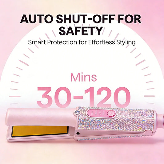 Salon Rhinestone Decor Cordless Straightener, Comfortdurable Hair Styling Tool for Home & Travel,Durable Hair Straightener for Christmas Giftstocking Fillers, Winter & New Yeargift, Thanksgiving Gifts,410°F,Imagine at School,Girlaccessories Salon Salon
