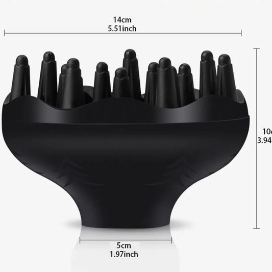 Reusable Wavy Air Nozzle, Professional Hair Dryer Integrates Air Nozzle and Diffuser - Specially Designed for Curly Hair and Natural Hairstyles, an Essential Tool for Daily Family Styling and Salons, to Easily Create Wavy Curly Hair