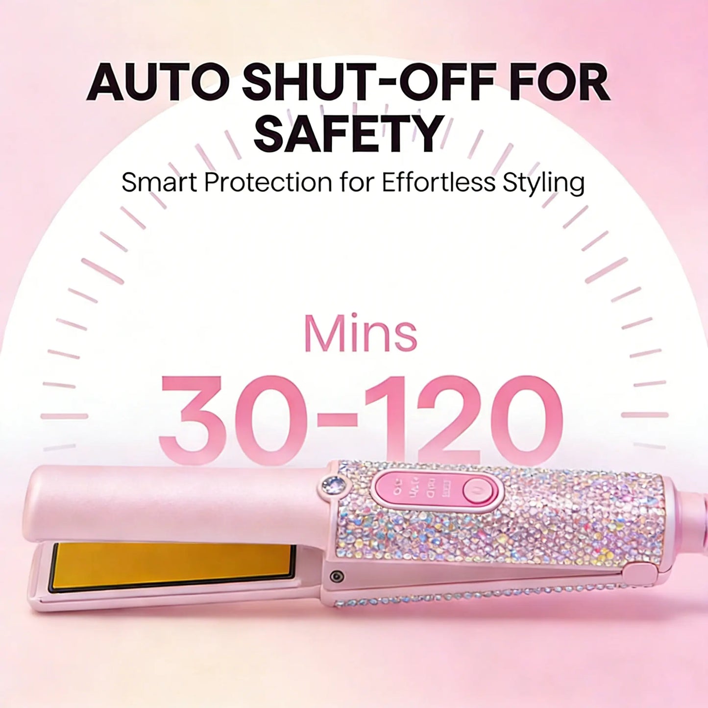 Salon Rhinestone Decor Cordless Straightener, Comfortdurable Hair Styling Tool for Home & Travel,Durable Hair Straightener for Christmas Giftstocking Fillers, Winter & New Yeargift, Thanksgiving Gifts，410°F，Imagine at School，Girlaccessories Salon Salon