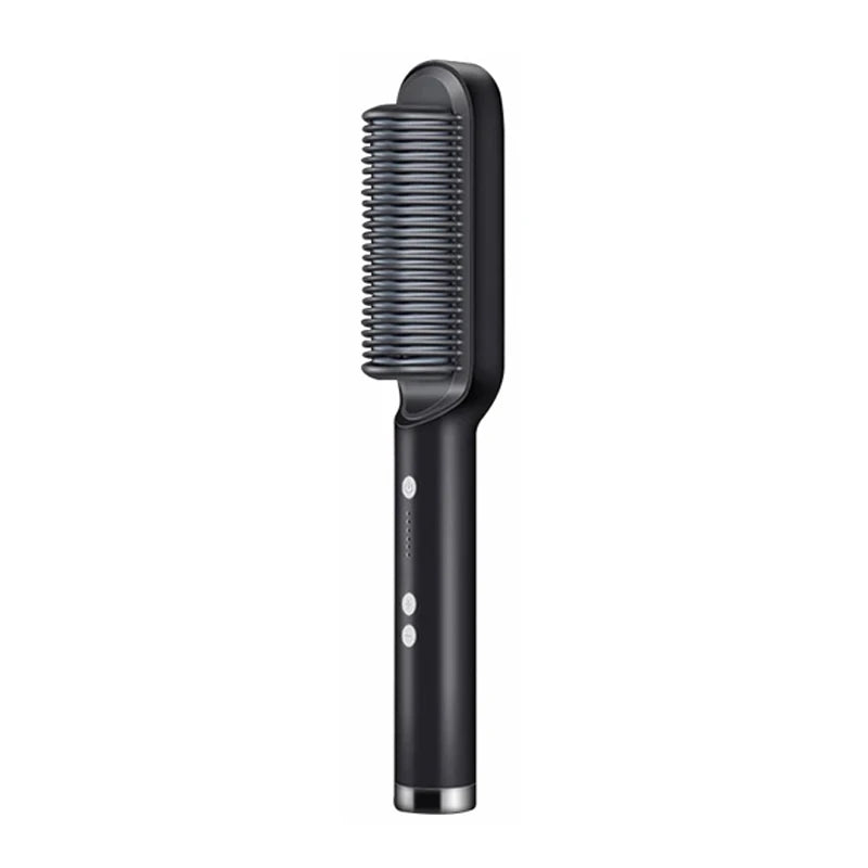 Hair Straightener Ceramic Hot Comb 2 in 1 Electric Straighten Hair Brush Negative Ion Fast Heating Styling Tool ﻿