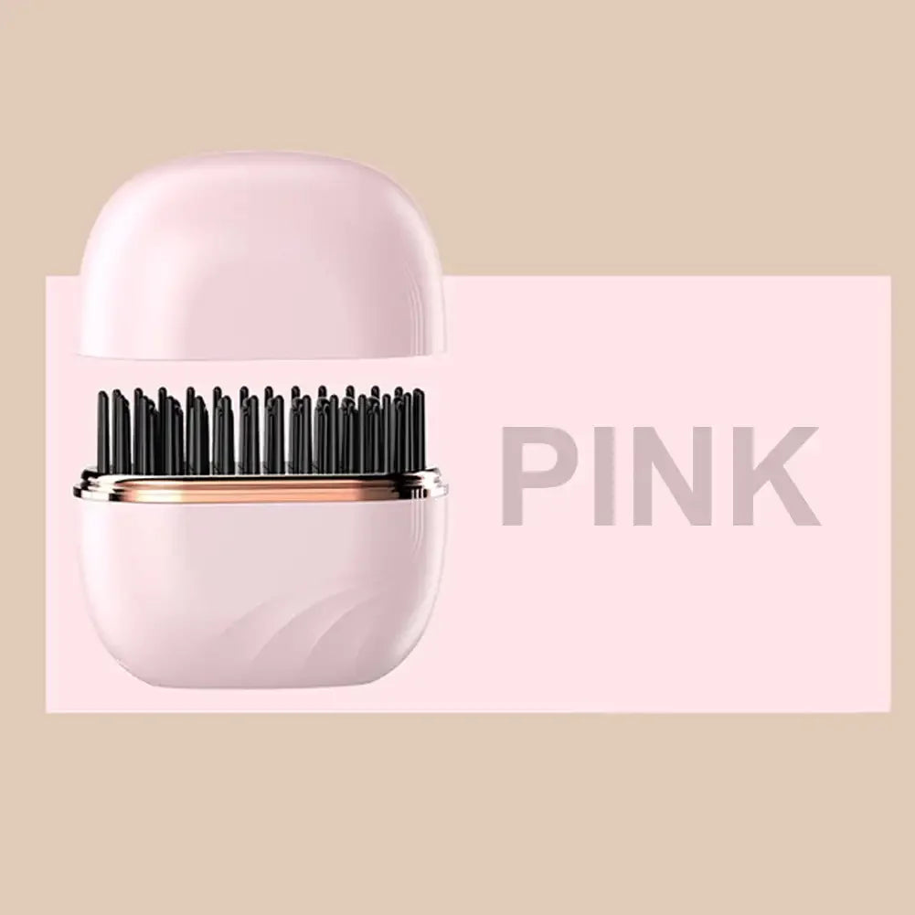 Cordless Hair Straightener Brush 3 Temp Adjustable Fast Heating Electric Hot Brush Hair Straightening Styling Detangling Comb